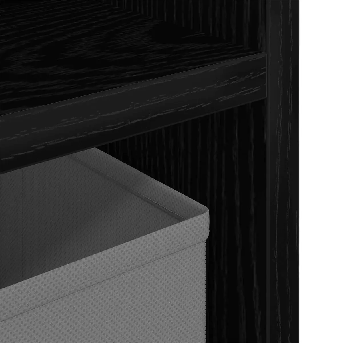 Black Oak Lowboard TV Unit with Storage