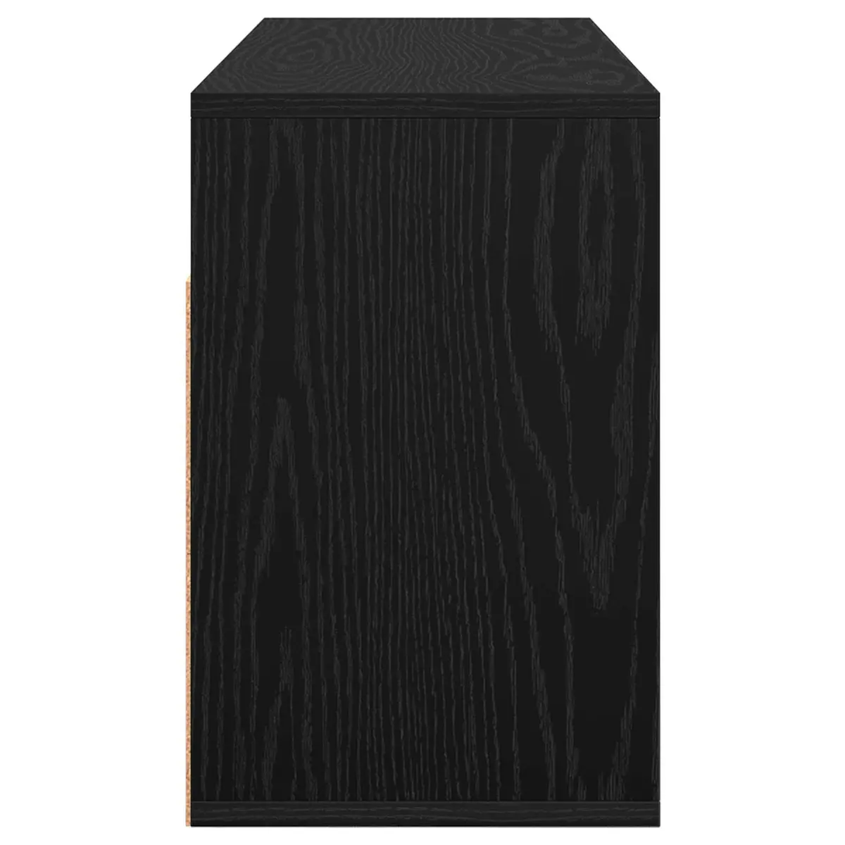 Lowboard TV Unit Storage Cabinet 87cm Black Oak Modern Living Room