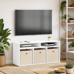 White Lowboard TV Unit: Practicality Meets Style