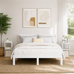 Reliable White Bedside Table Set with Practical Features