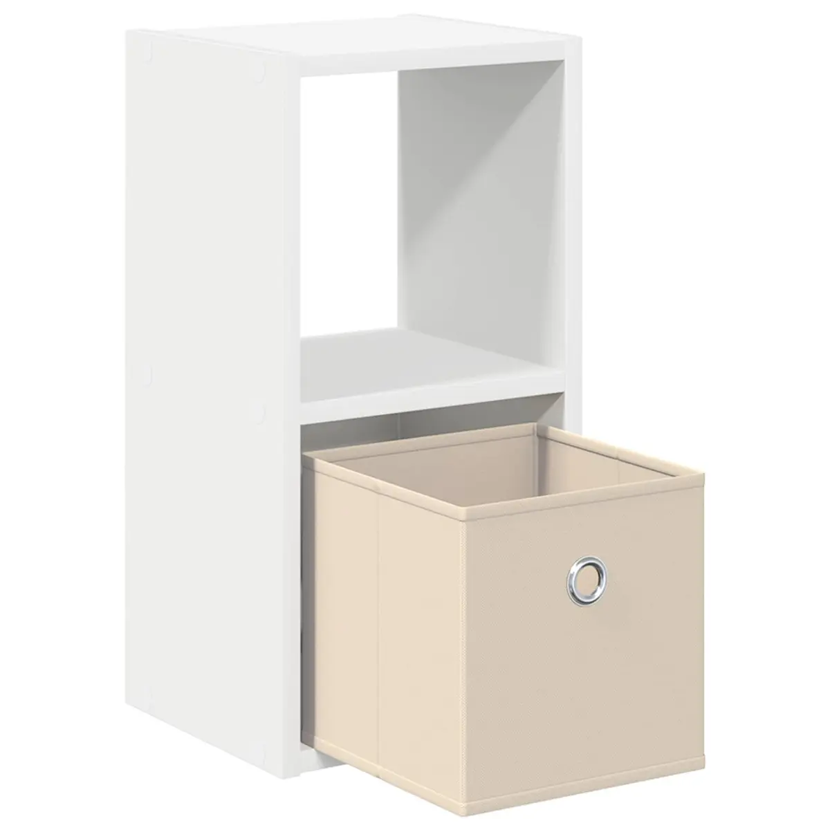 Bedside Table 2 pcs White 25.5 x 22 x 49.5 cm Engineered Wood Modern Nightstand