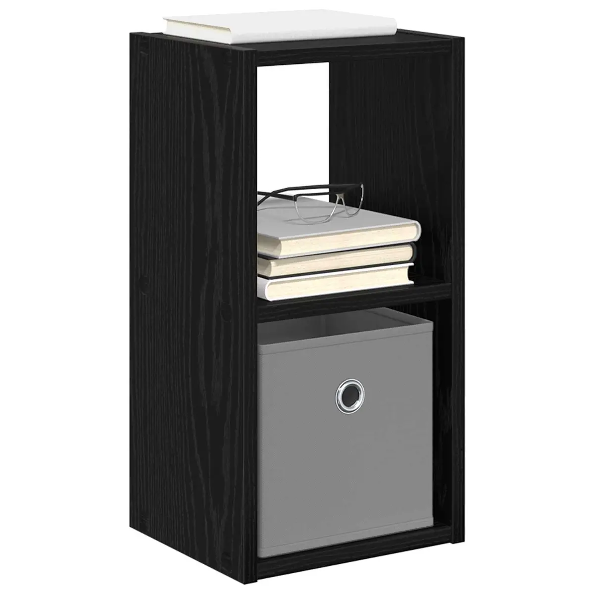 Black Bedside Table with Storage Drawer
