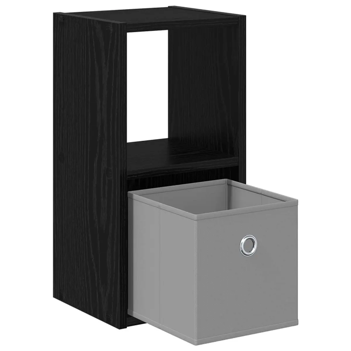 Black Bedside Table with Storage Drawer