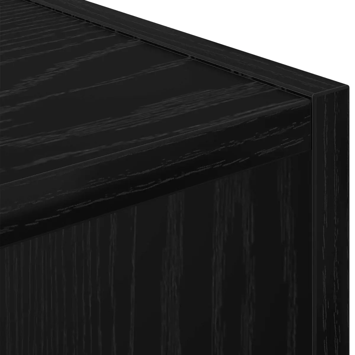 Black Bedside Table with Storage Drawer