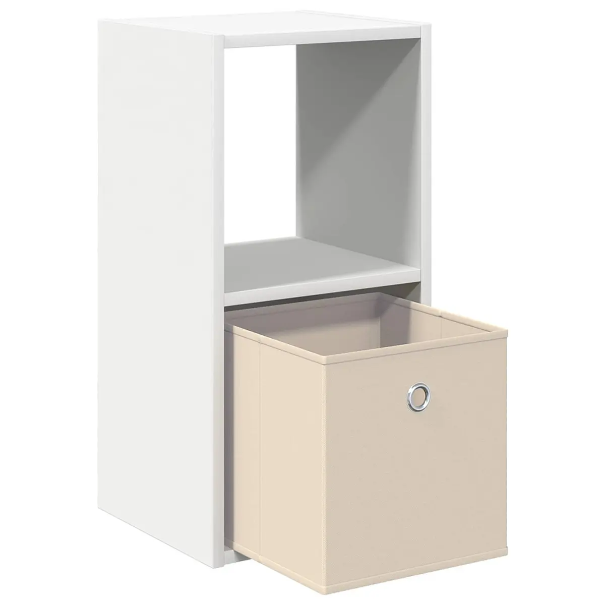 Bedside Table 2 pcs Storage Drawers 30.5 x 27 x 59.5 cm White