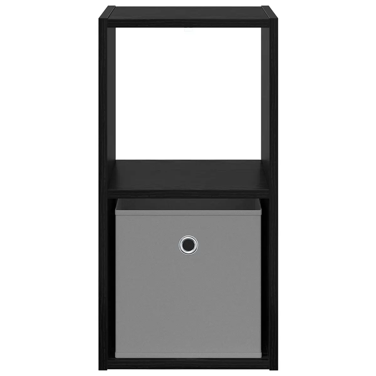 Bedside Table Black Modern Storage Nightstand 30.5 x 27 x 59.5 cm 2 Pieces