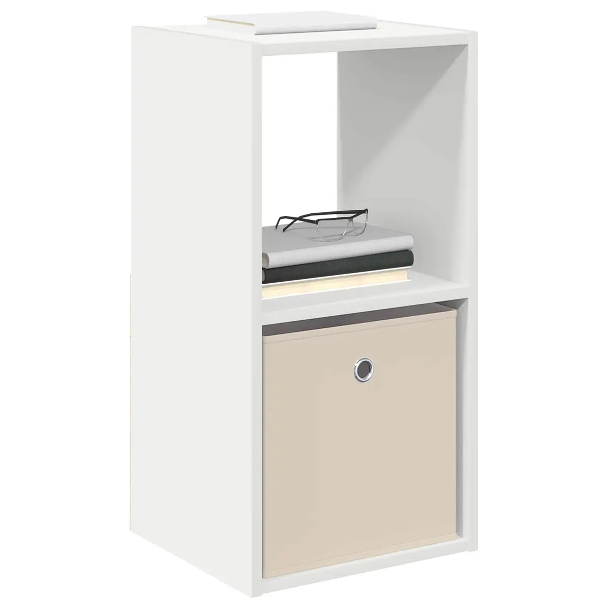 Bedside Table 2 pcs Storage Rectangular 35 x 32 x 68 cm White Engineered Wood