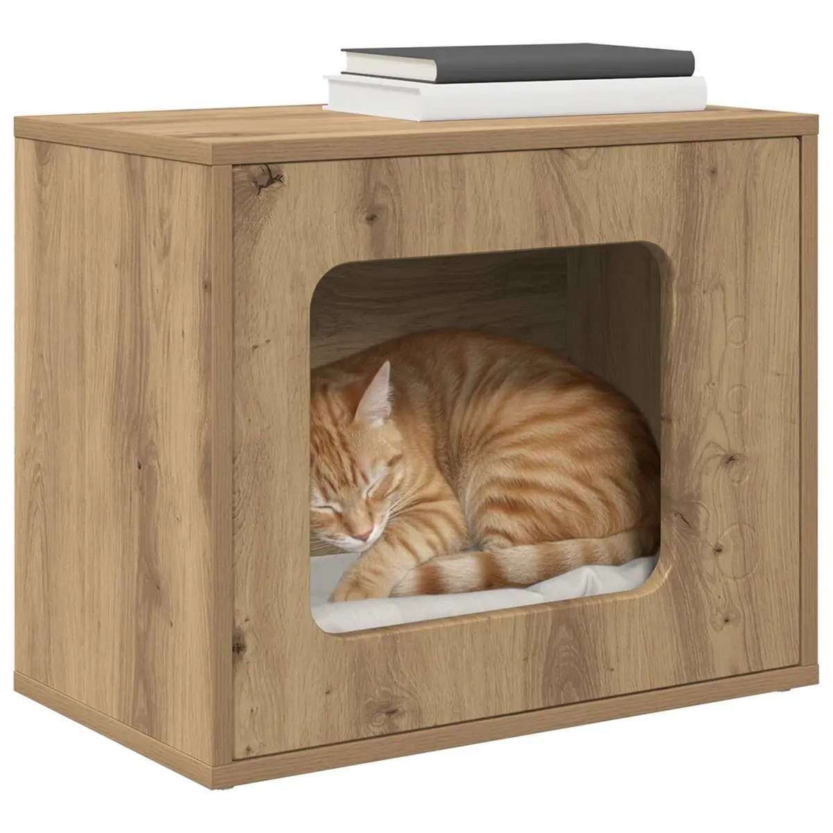 Cat House Indoor Cat Den Rectangular Pet Furniture Cozy Retreat 51 x 30 x 42.5
