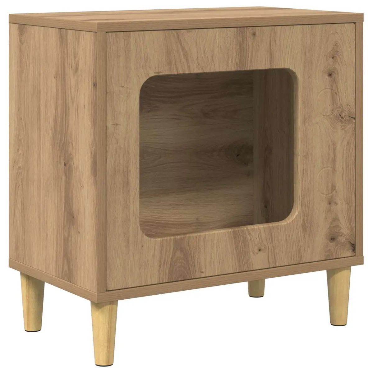 Cat House Modern Design Brown Engineered Wood Furniture Pet Retreat Hideaway