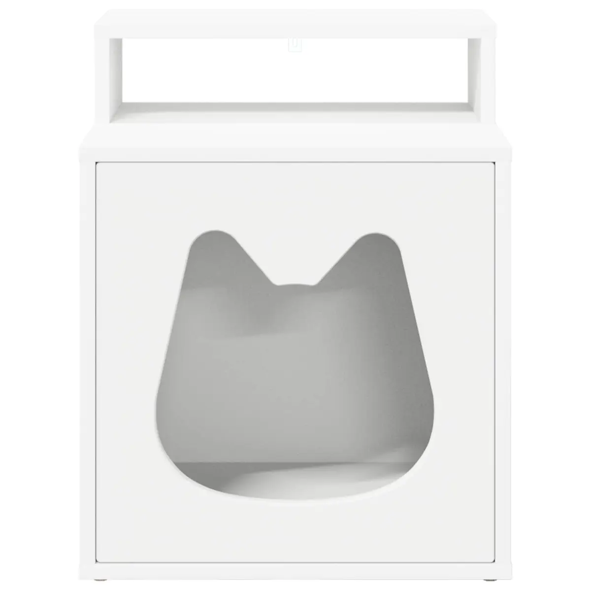 Cat House Indoor Hideaway Rectangular 42.5 x 40 x 53.5 cm White Engineered Wood