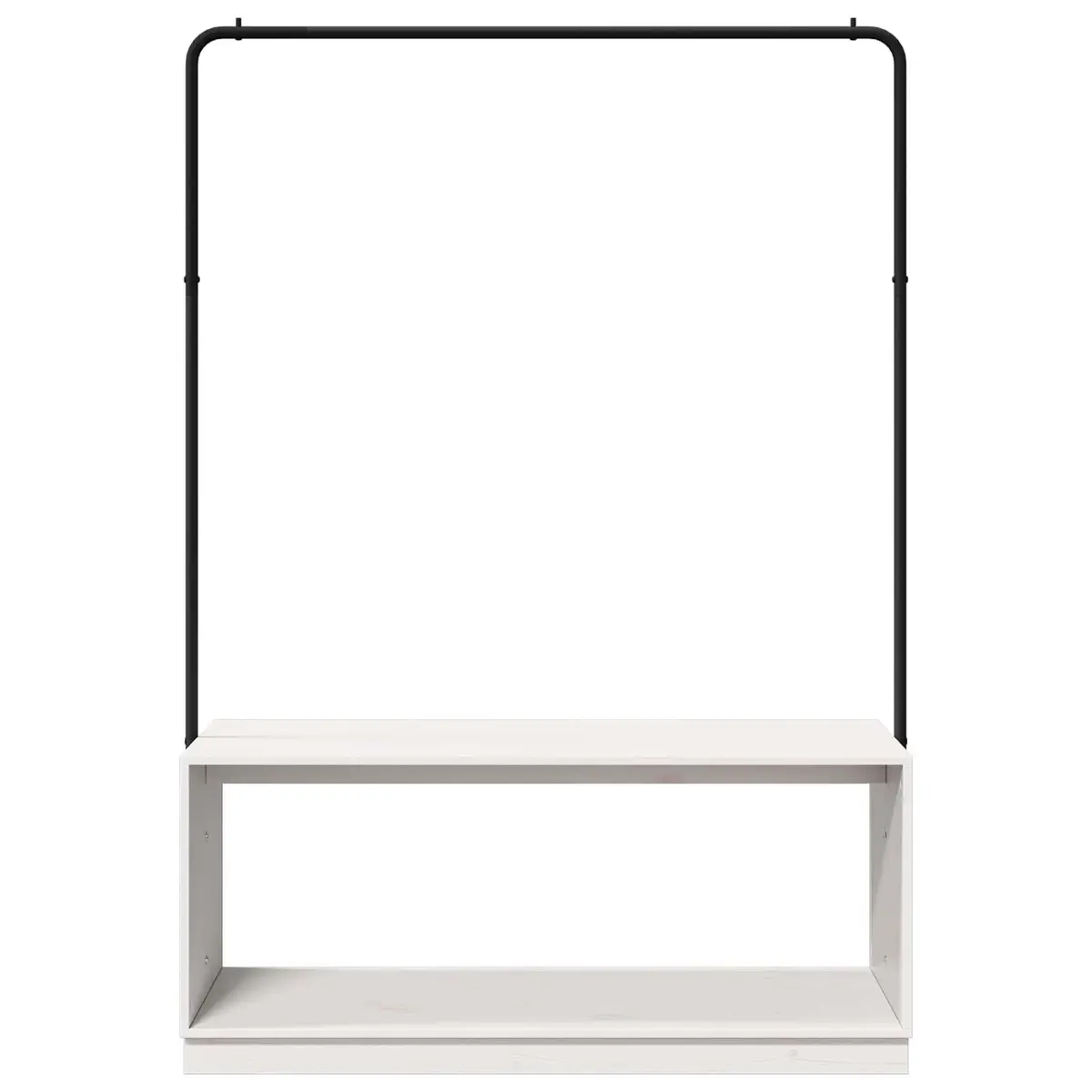 Clothes Rack Organizer Bedroom Storage 113 x 40 x 157.5 cm White Black Modern