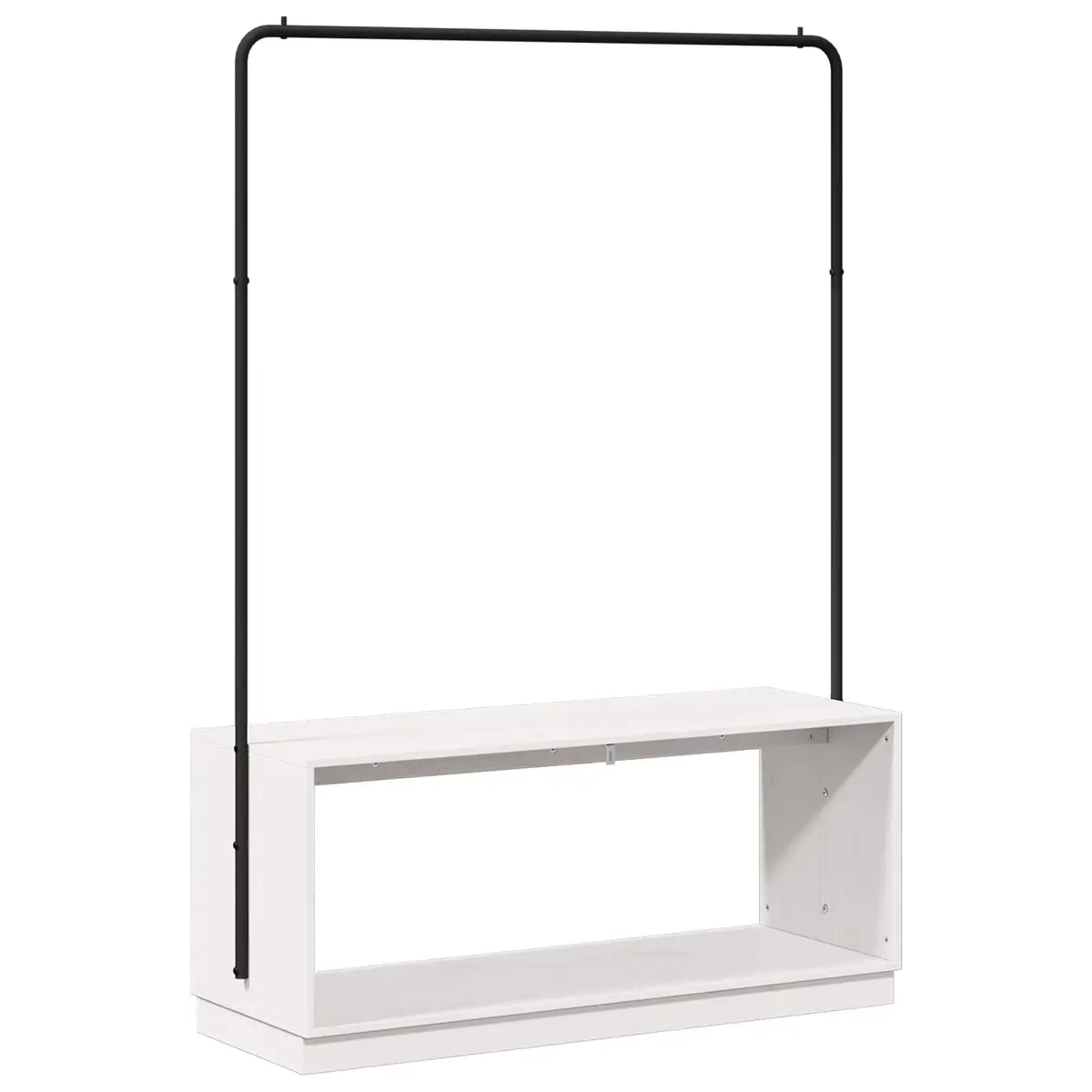 Clothes Rack Organizer Bedroom Storage 113 x 40 x 157.5 cm White Black Modern