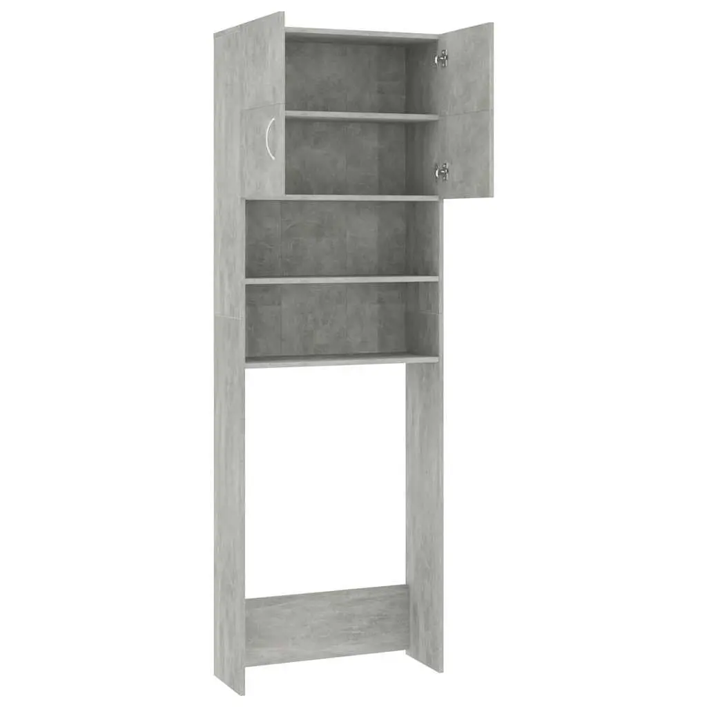 Washing Machine Cabinet Concrete Grey Storage Cupboard Bathroom Laundry