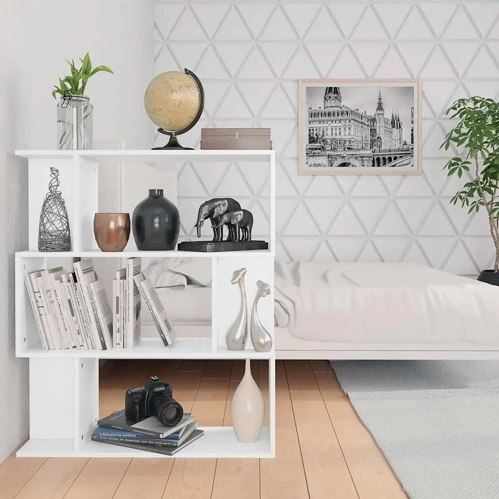 White Book Cabinet Room Divider