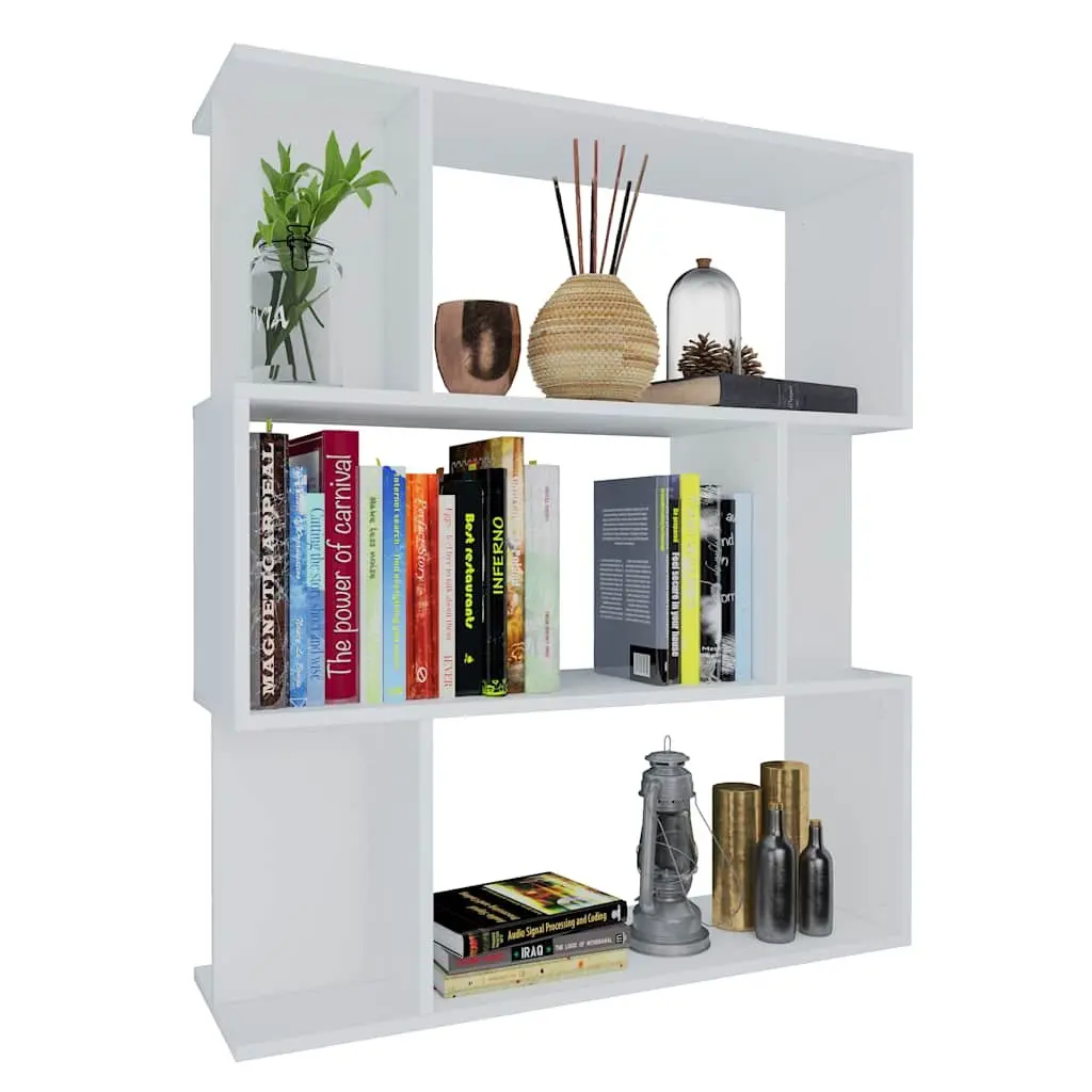 White Book Cabinet Room Divider