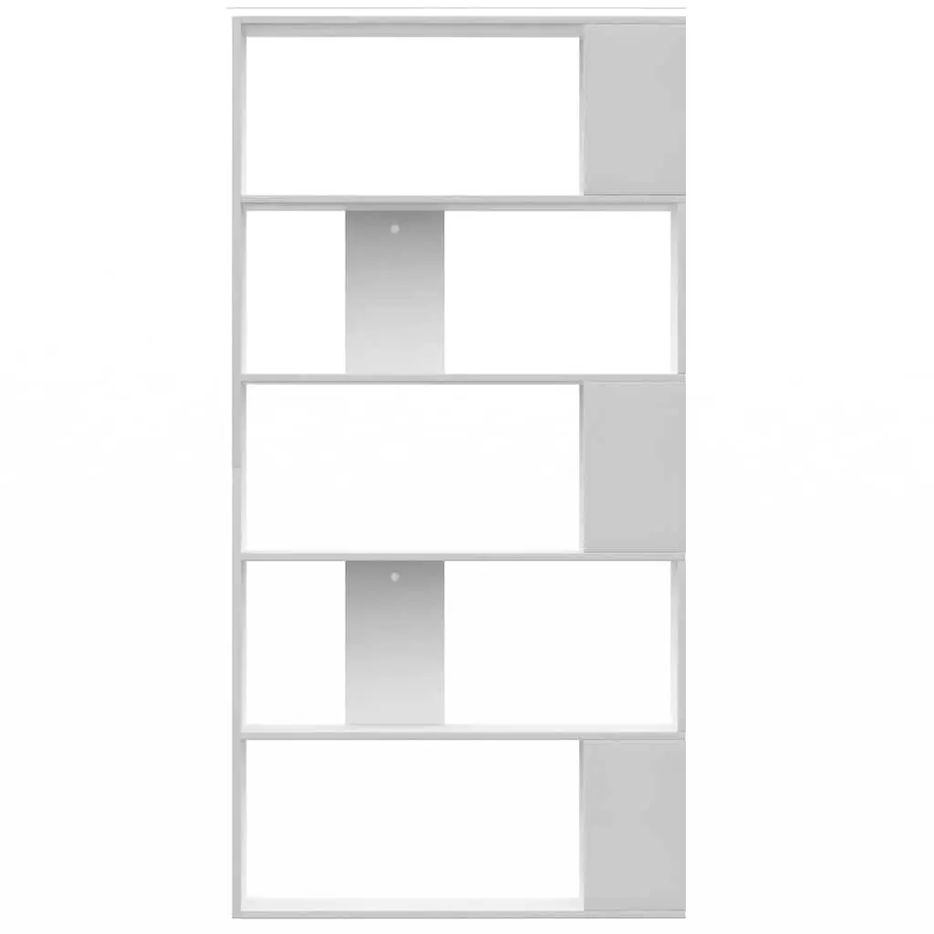 White Engineered Wood Book Cabinet