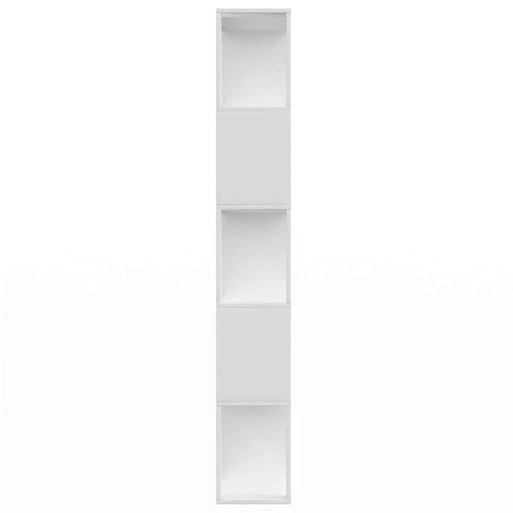White Engineered Wood Book Cabinet