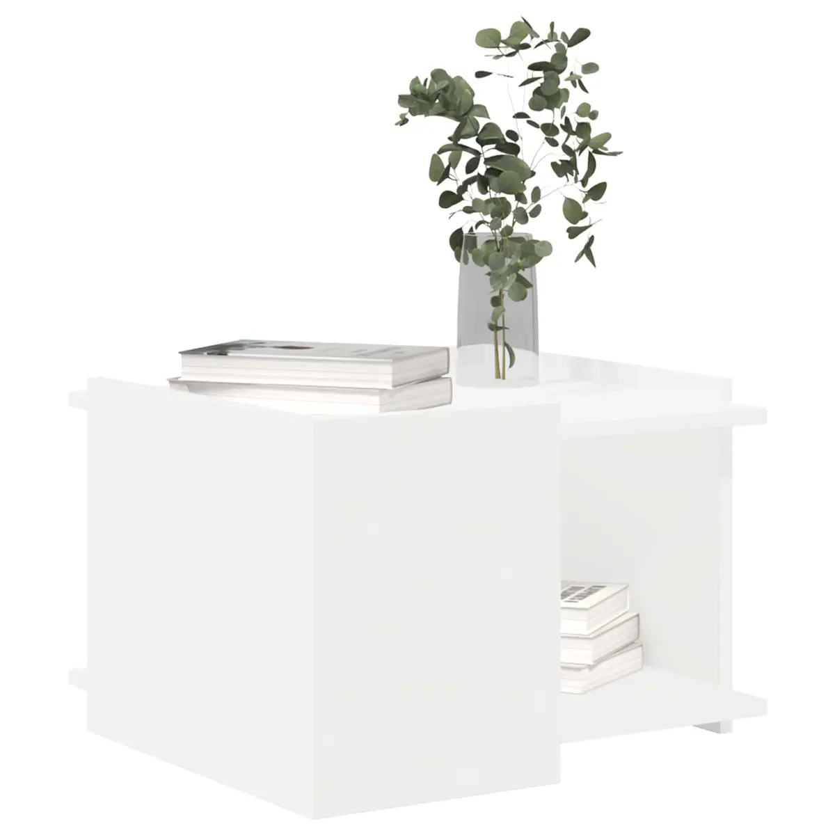 White Coffee Table 50.5 x 50 x 33 cm, Easy Maintenance