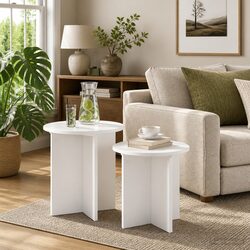 Value-Driven 2-Piece Side Table Set in Light Wood