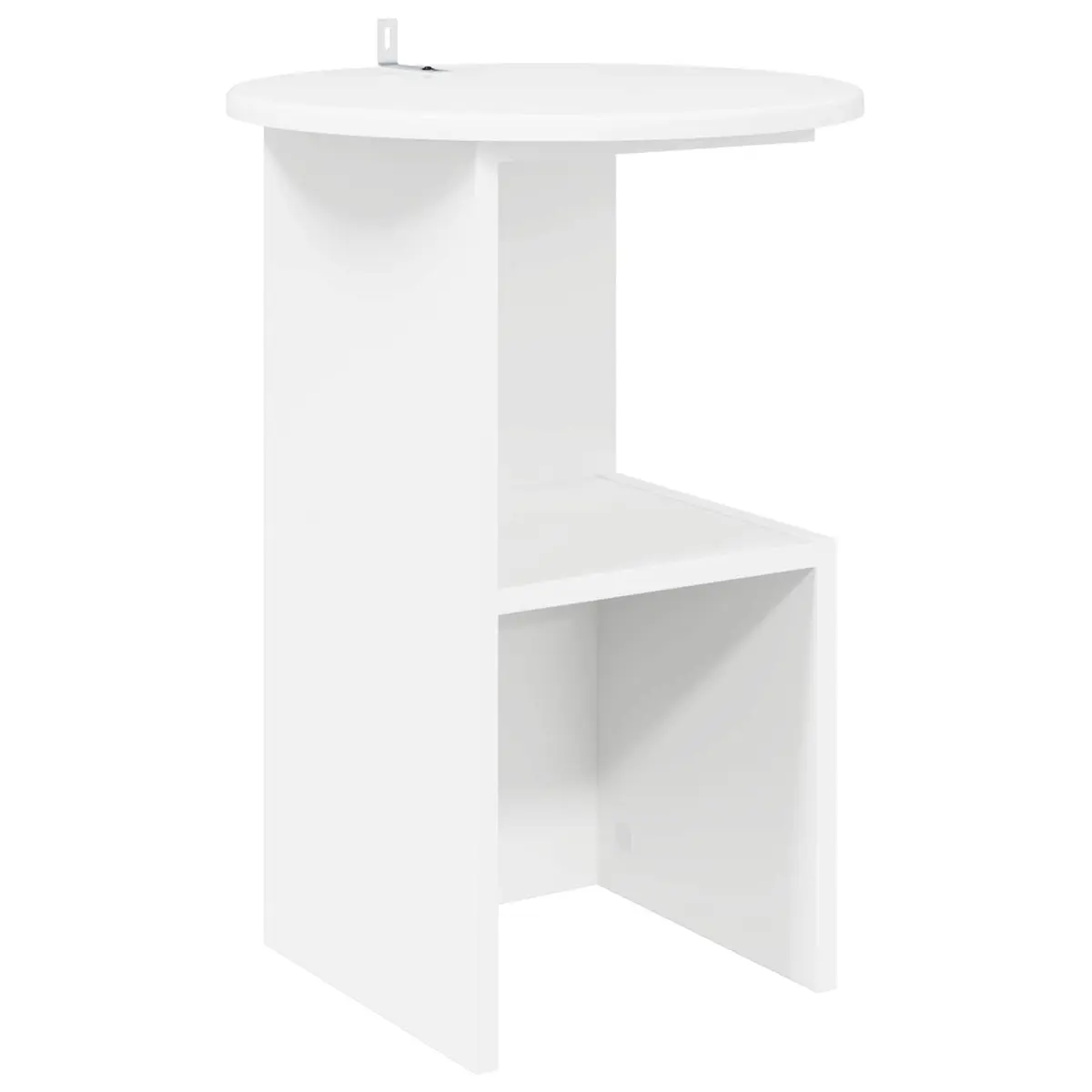Side Table White Modern Accent Coffee Table Engineered Wood Living Room Bedroom