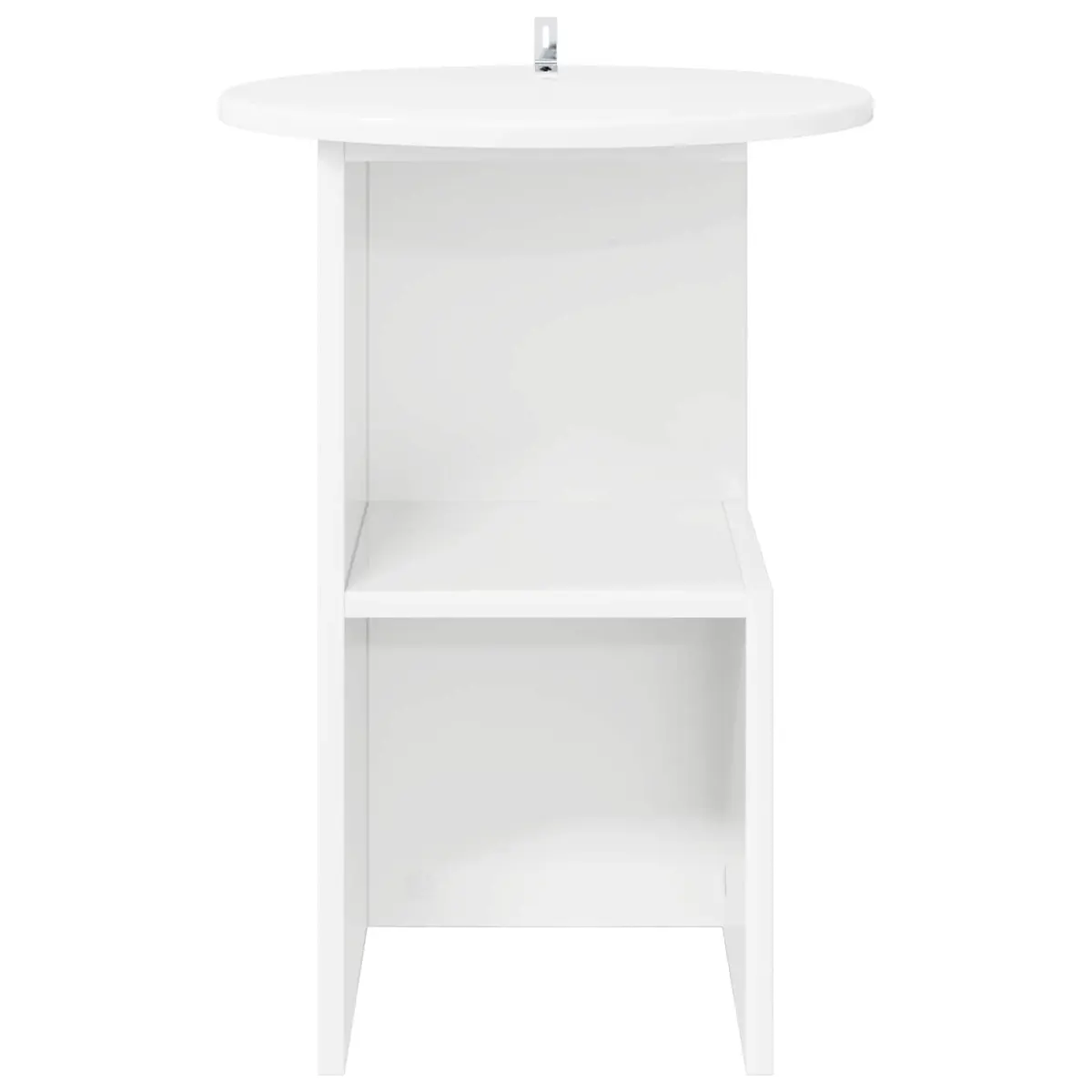 Side Table White Modern Accent Coffee Table Engineered Wood Living Room Bedroom