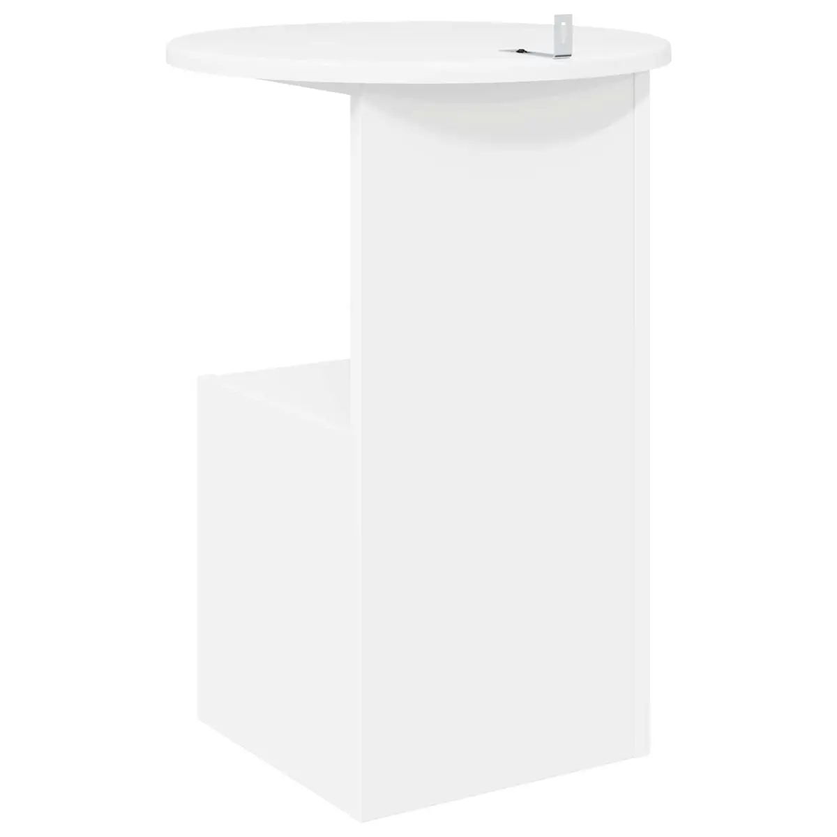 Side Table White Modern Accent Coffee Table Engineered Wood Living Room Bedroom