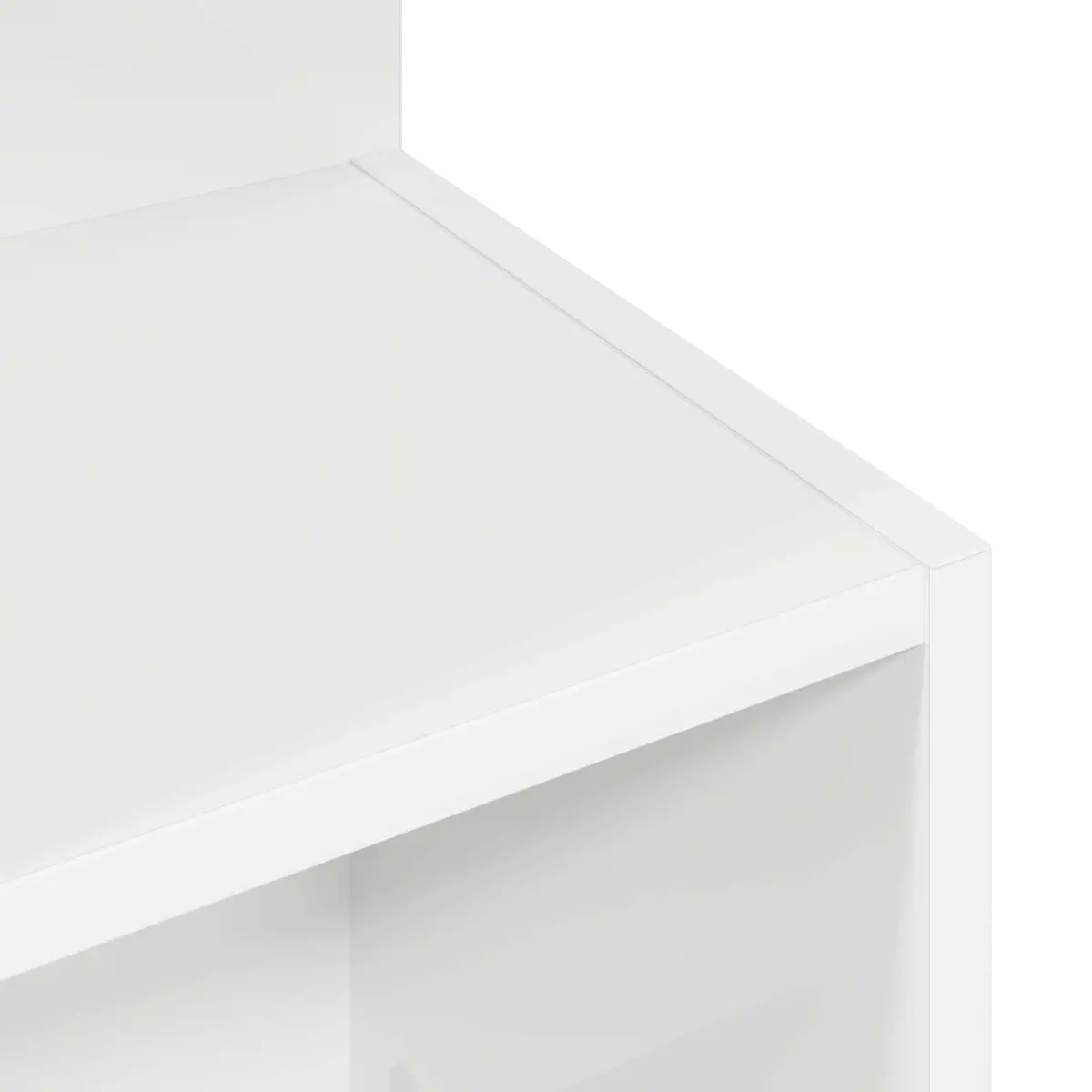Side Table White Modern Accent Coffee Table Engineered Wood Living Room Bedroom