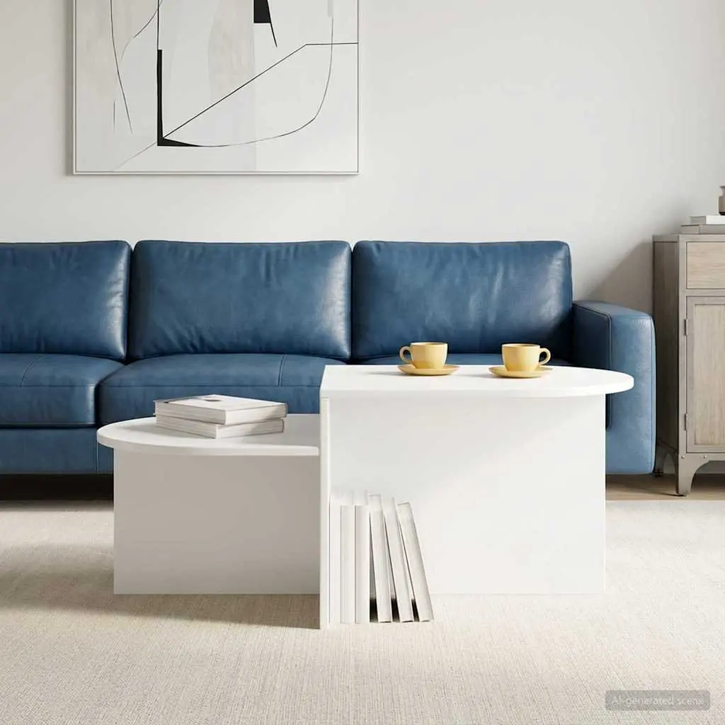 Coffee Table White 100 x 50 x 40 cm Modern Lounge Bedroom Accent Storage