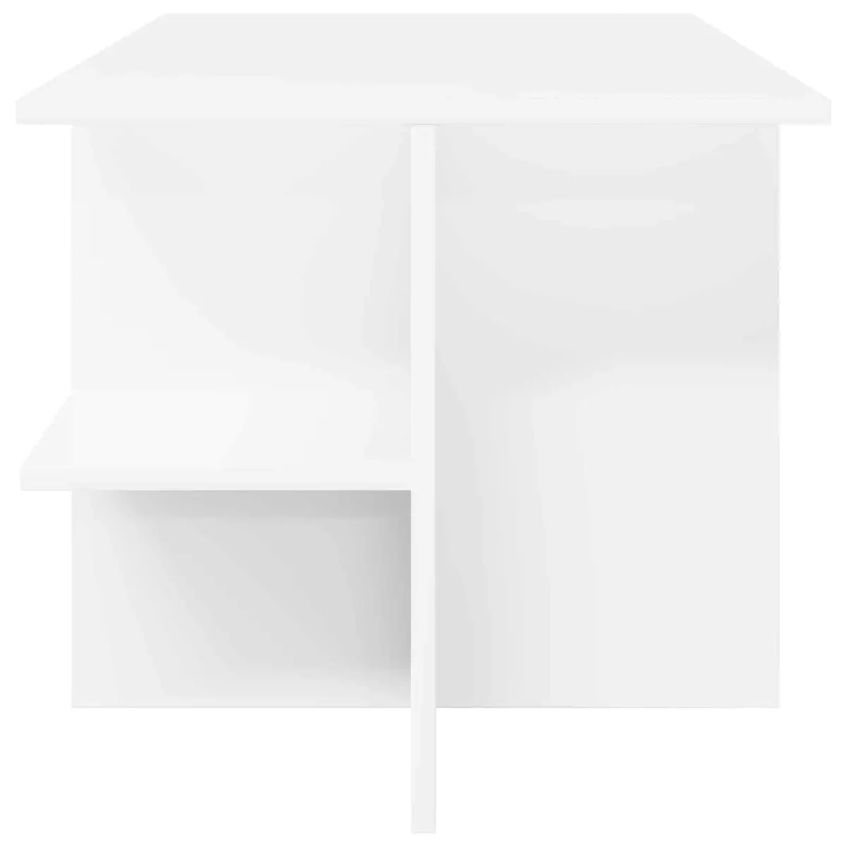 Coffee Table White Modern Living Room Accent Furniture 87x50x45 cm