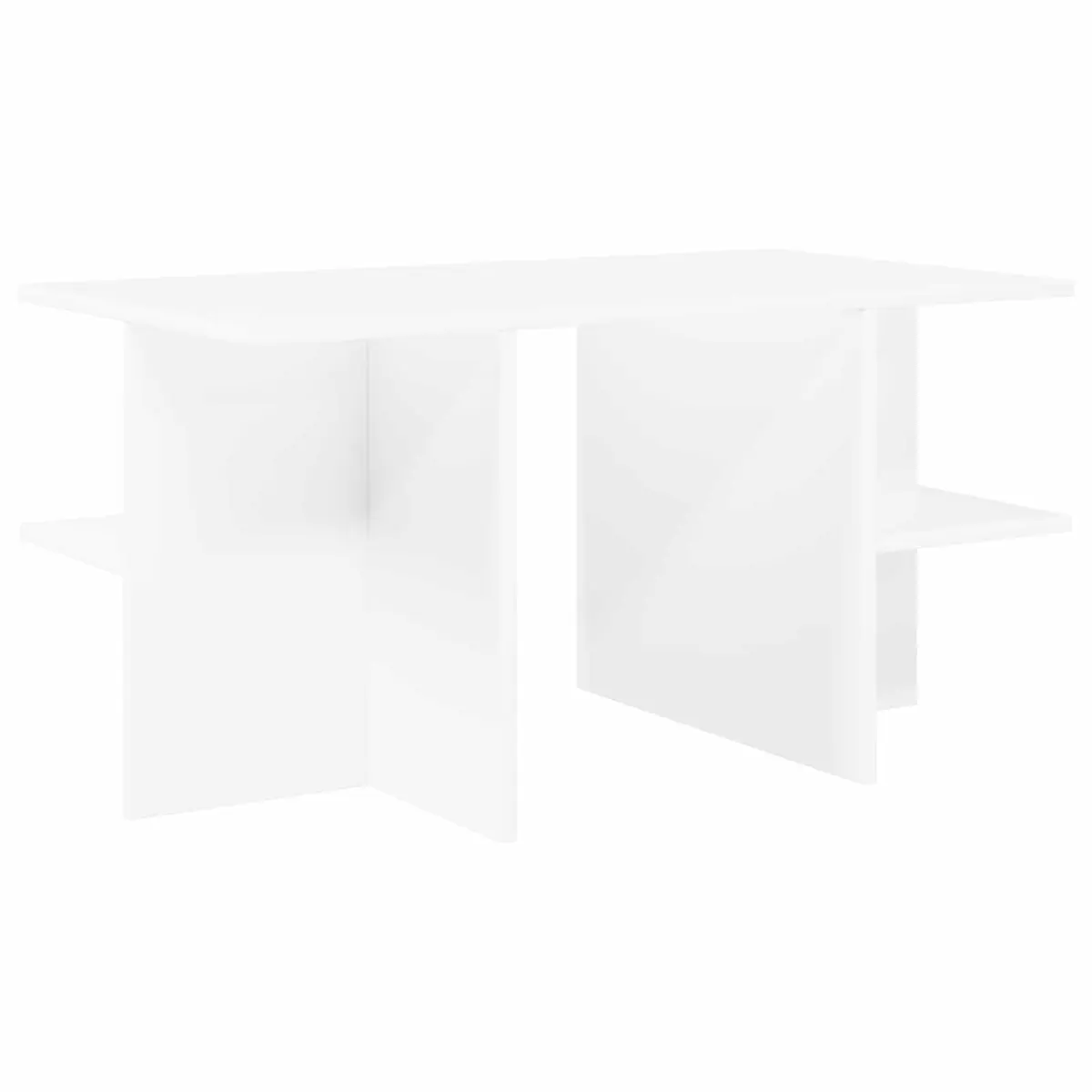 Coffee Table White Modern Living Room Accent Furniture 87x50x45 cm