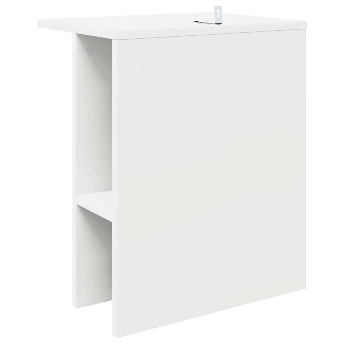 Coffee Table White Modern Living Room Furniture with Storage Shelves Accent