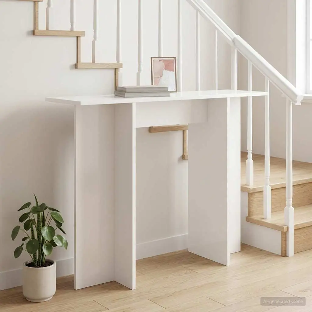 Console Table Modern Hallway Entryway Living Room 100x30x75cm White