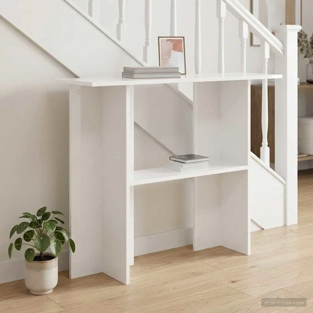 Console Table Entryway Hallway 100x30x75cm White Engineered Wood