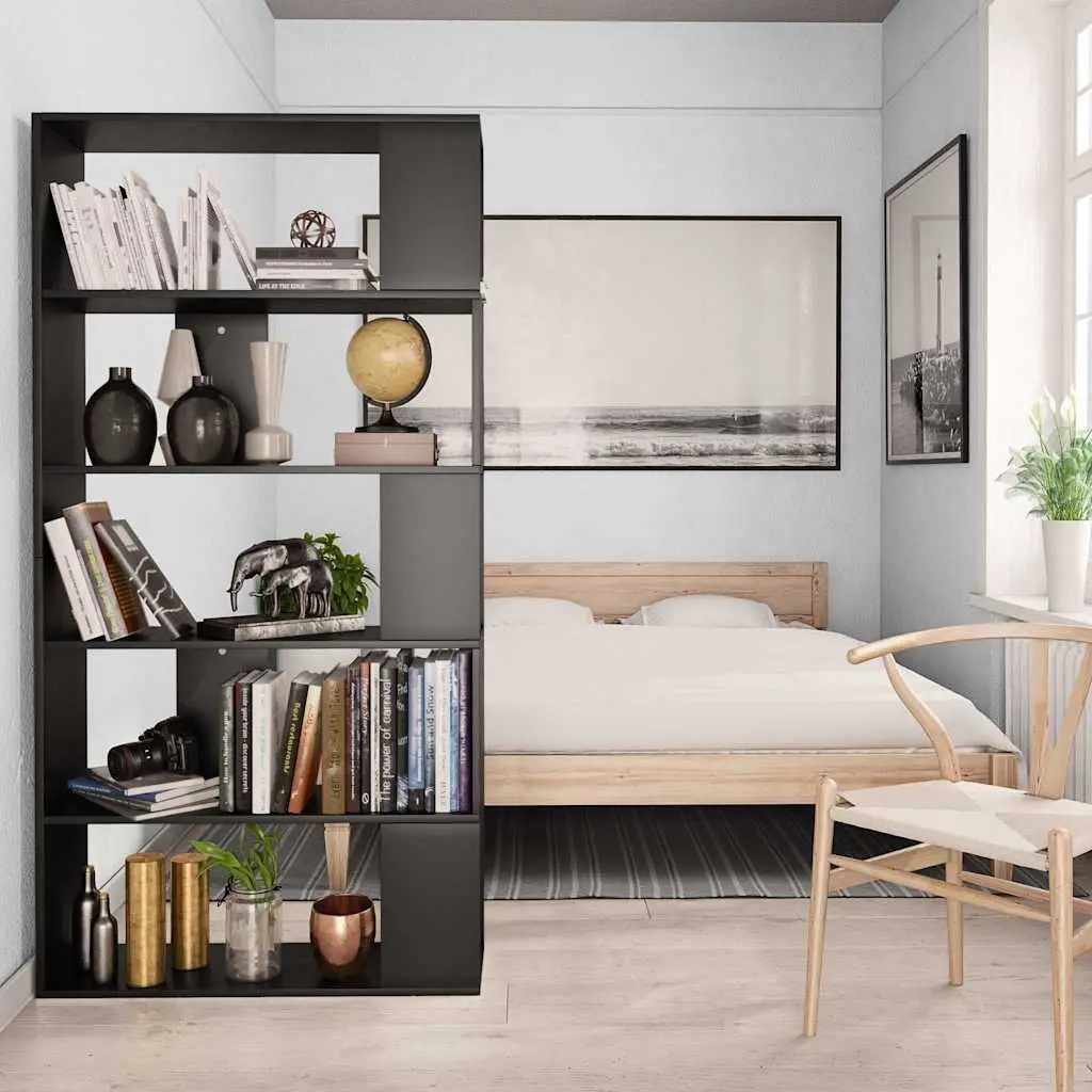 Black Book Cabinet with Ample Storage Space