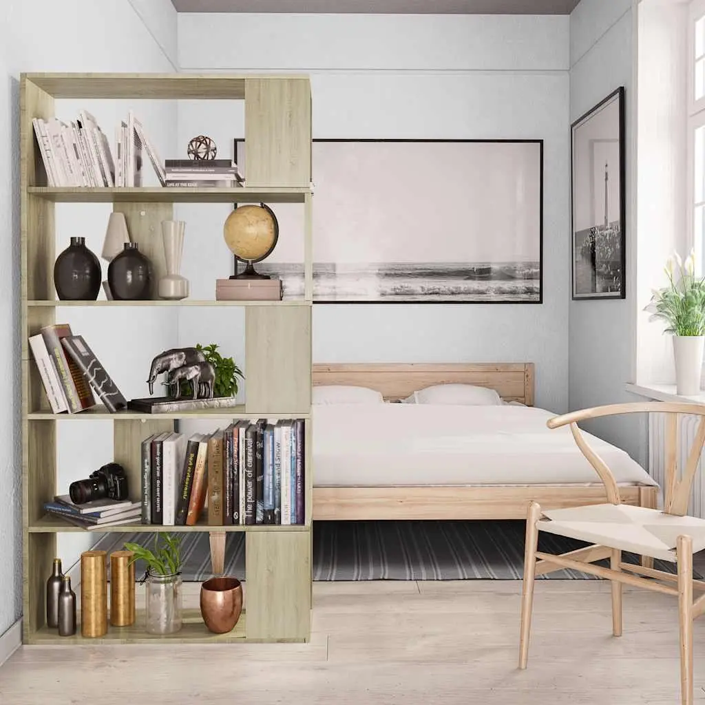 Book Cabinet Room Divider Engineered Wood Brown 80x24x159cm