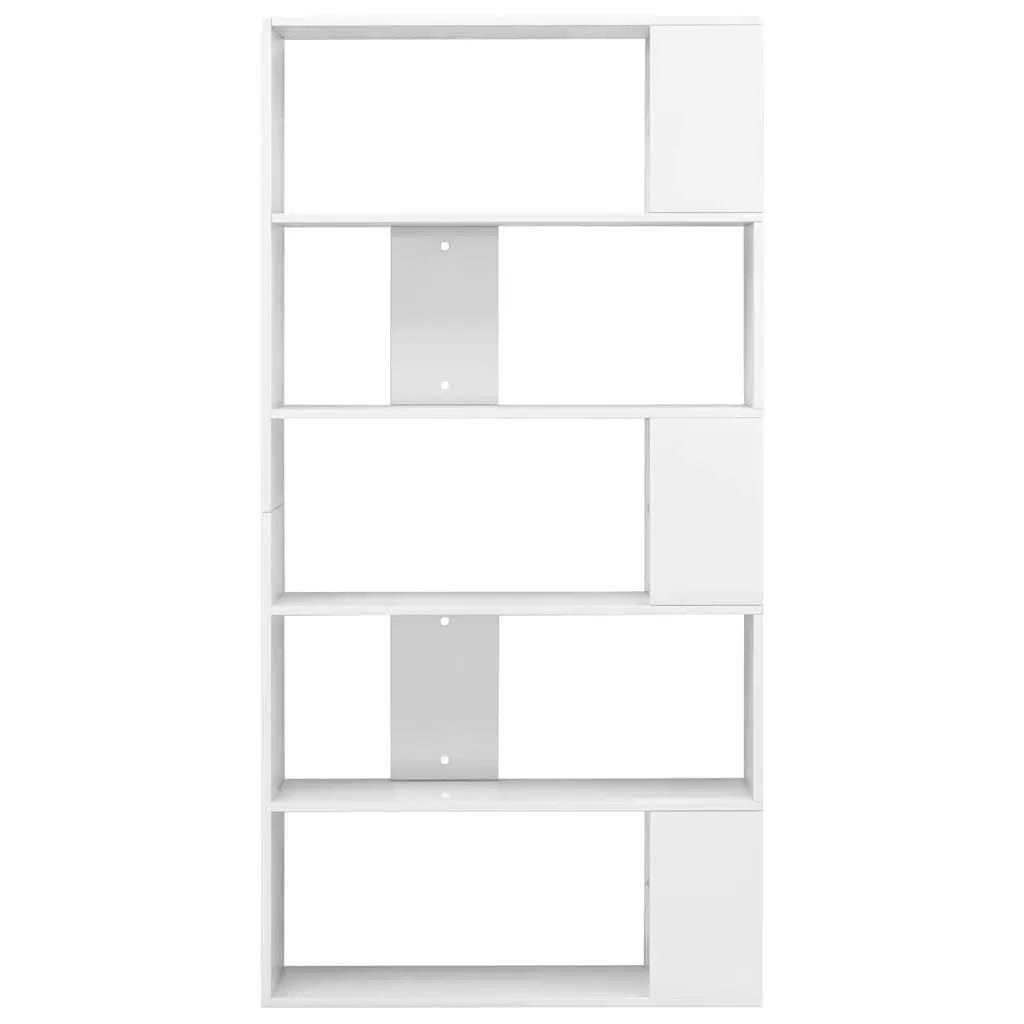 Book Cabinet Room Divider Storage Shelf 80x24x159cm High Gloss White