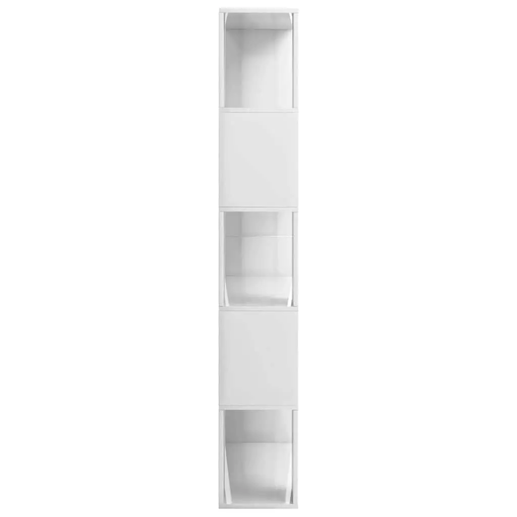 Book Cabinet Room Divider Storage Shelf 80x24x159cm High Gloss White