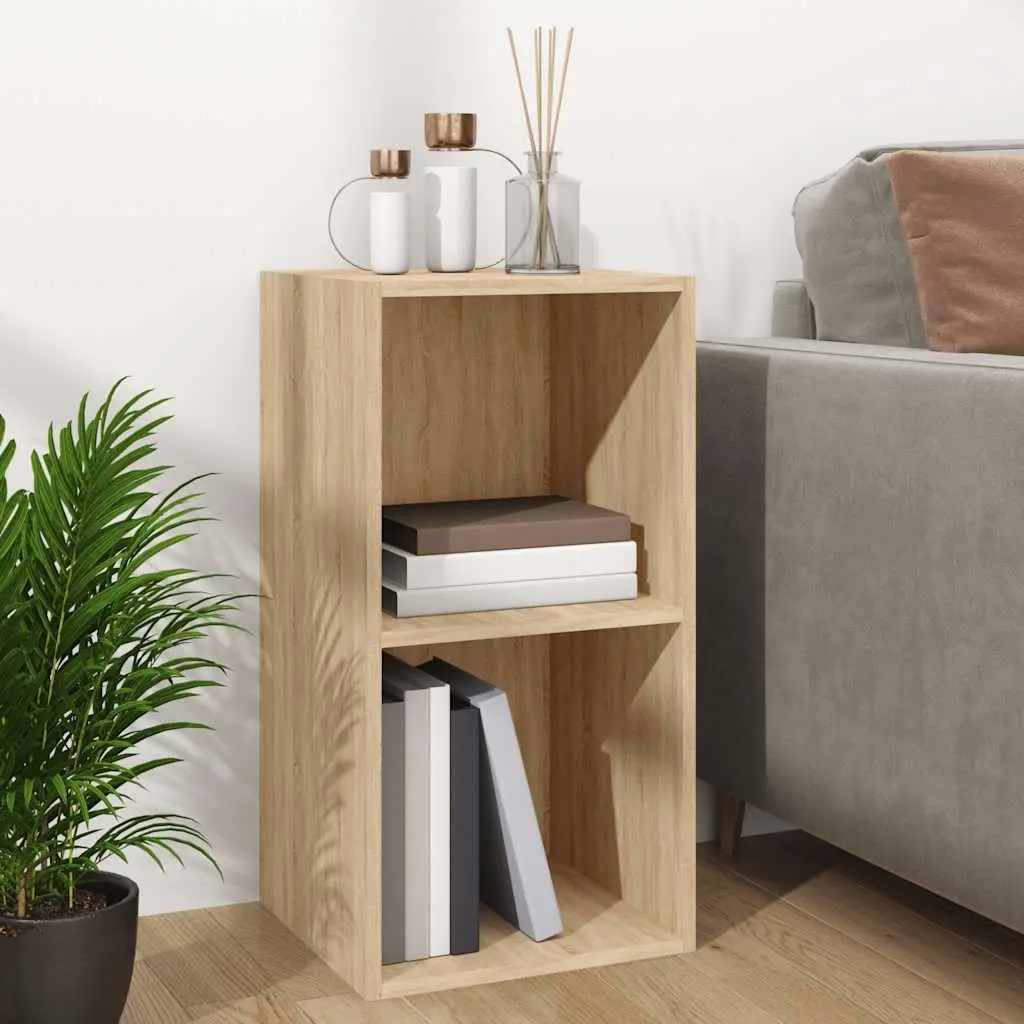 Vinyl Storage Box LP Organiser Open Top 71x34x36cm Sonoma Oak