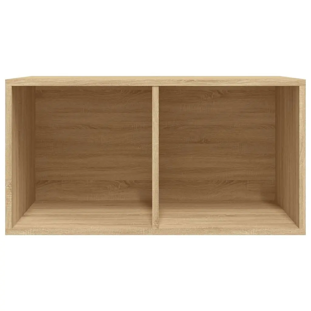 Vinyl Storage Box LP Organiser Open Top 71x34x36cm Sonoma Oak