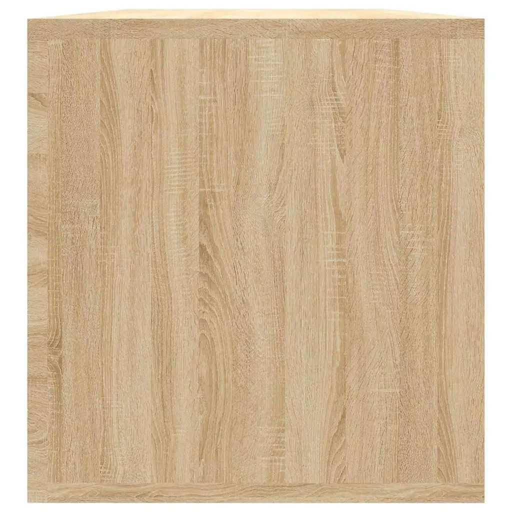 Vinyl Storage Box LP Organiser Open Top 71x34x36cm Sonoma Oak
