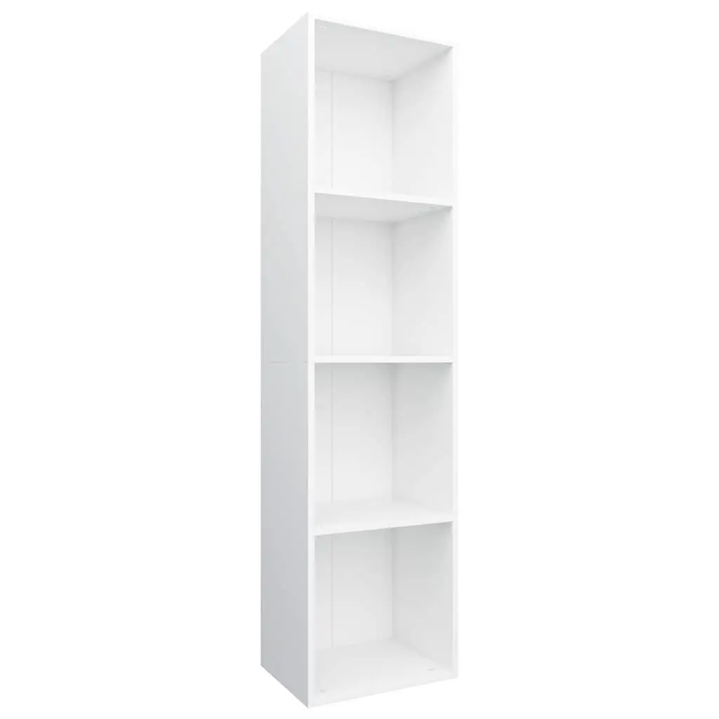 Book Cabinet TV Cabinet Storage Shelf Unit 36x30x143 cm White