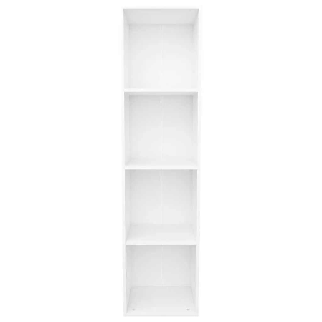 Book Cabinet TV Cabinet Storage Shelf Unit 36x30x143 cm White