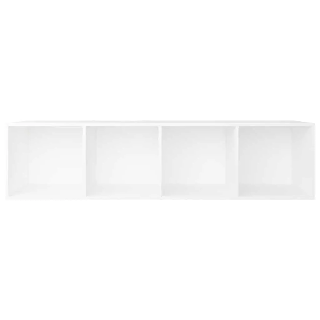 Book Cabinet TV Cabinet Storage Shelf Unit 36x30x143 cm White