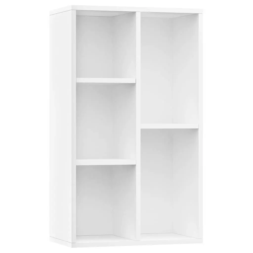 Book Cabinet Sideboard White Storage Shelf Unit Modern Engineered Wood Furniture