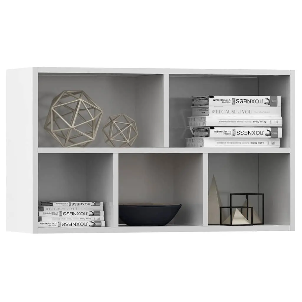 Book Cabinet Sideboard White Storage Shelf Unit Modern Engineered Wood Furniture