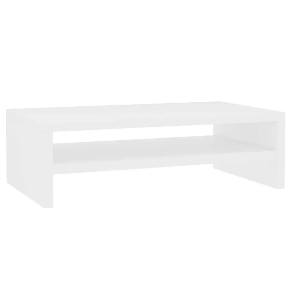 White Monitor Stand with Storage Solutions