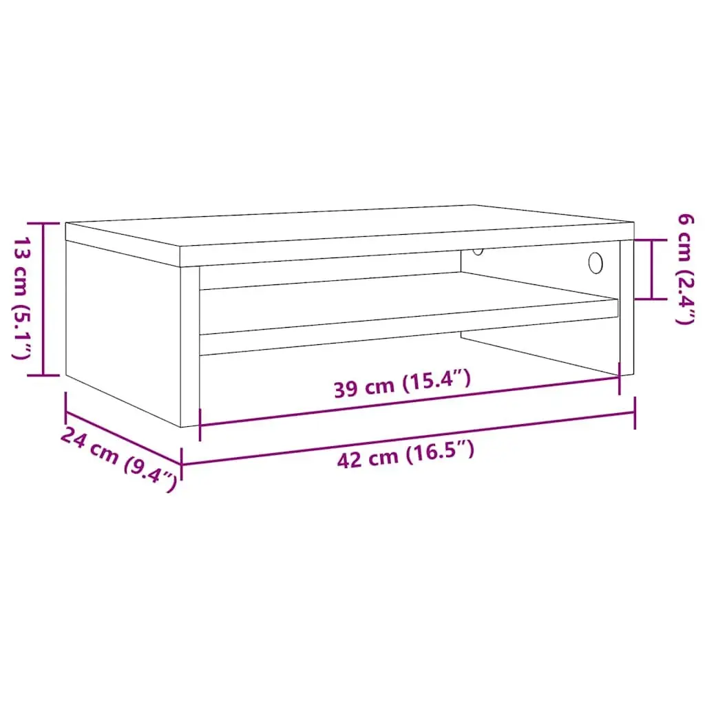 White Monitor Stand with Storage Solutions