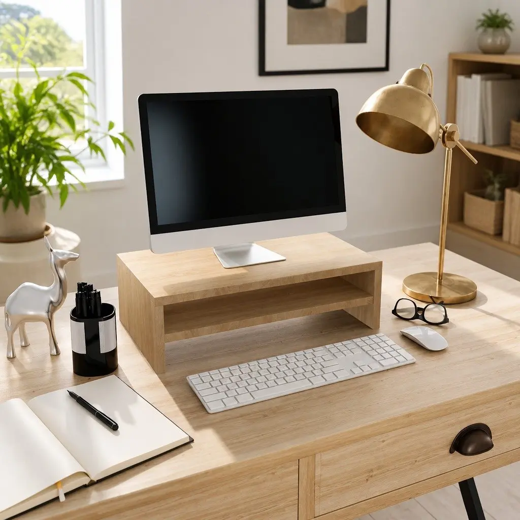 Monitor Stand Riser in Sonoma Oak Finish