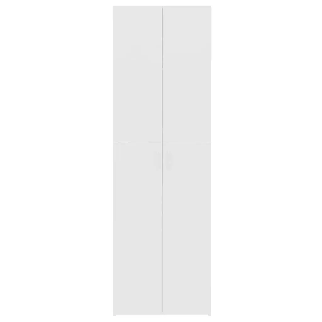 Office Cabinet Filing Storage 60x32x190cm White 5 Shelves 2 Doors