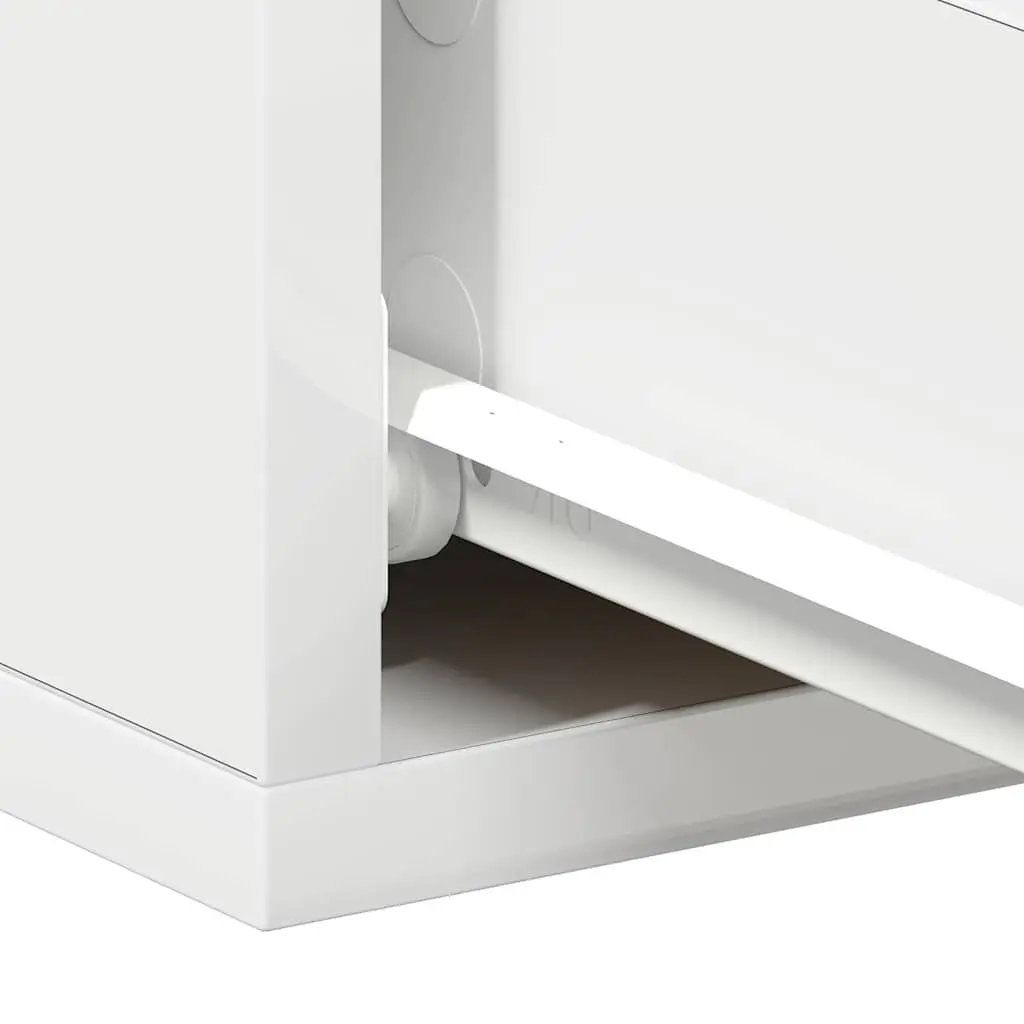 White Wall-Mounted Nightstand with Drawer